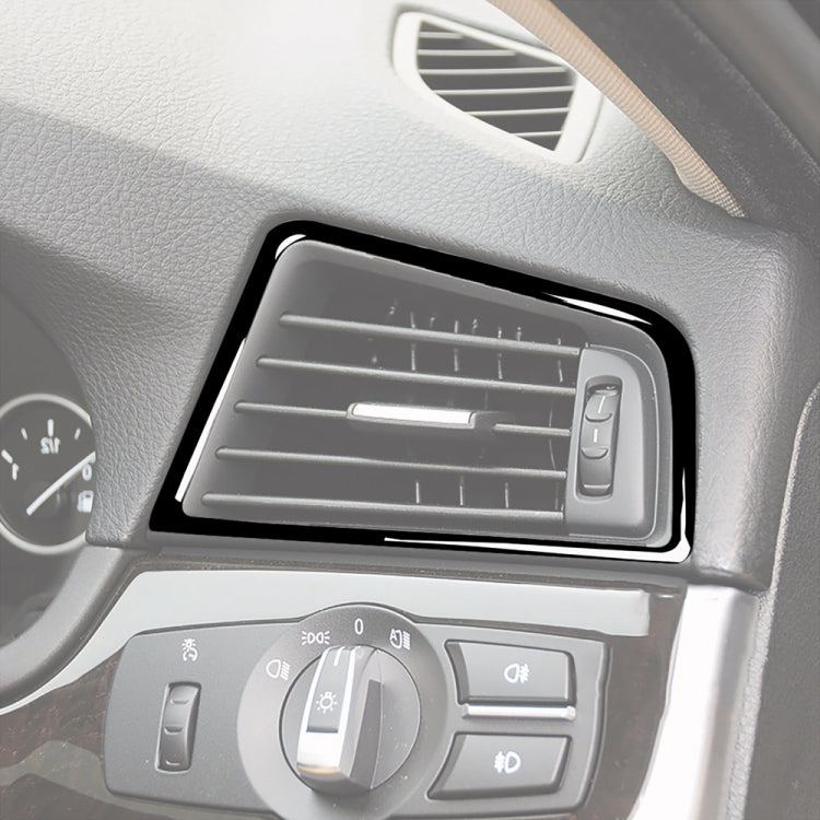 Car side air outlet frame sticker installed on dashboard vent, black trim