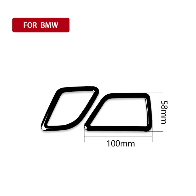 Instrument air outlet decorative trim sticker, left drive, black outline, size shown