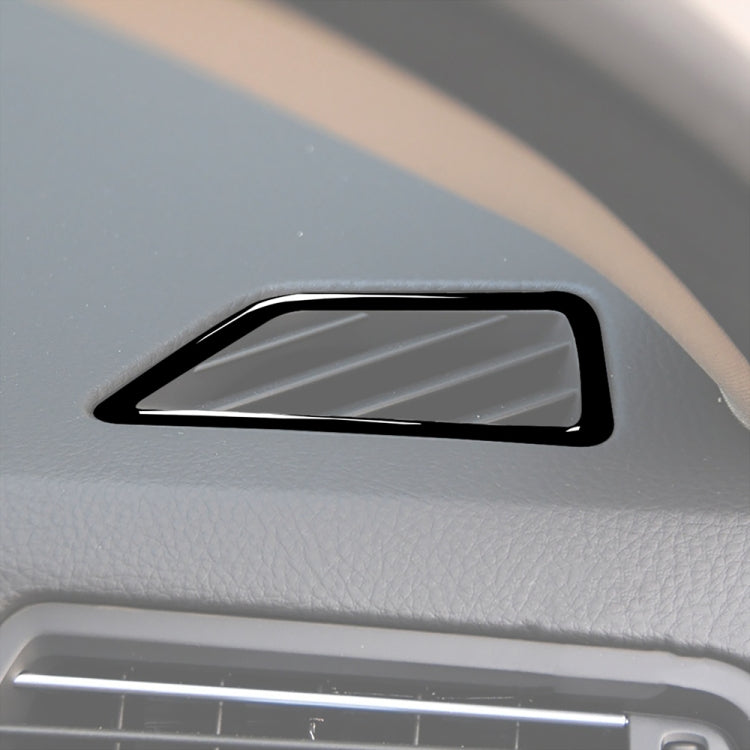 Black instrument air outlet trim sticker installed on dashboard