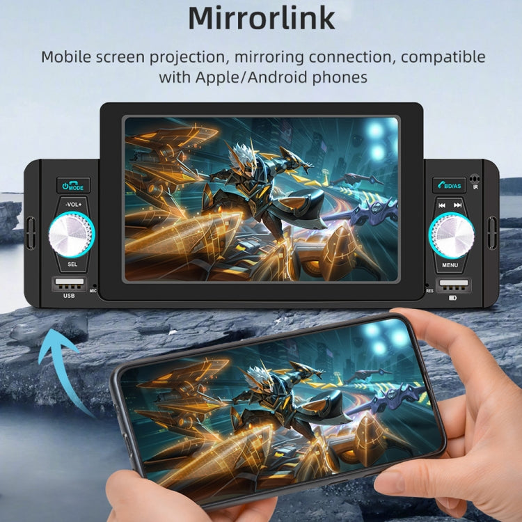 Car MP5 player receiver with dual-side controls and touchscreen display