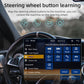 Car MP5 head unit steering wheel button learning screen with on-screen controls