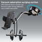 Suction-cup phone holder with metal bending arm and adjustable phone cradle