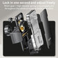 Phone holder with exposed internal mechanism and carbon-fiber patterned back plate