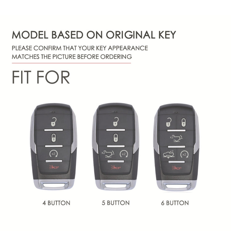 4-button key fob cover fit guide showing compatible remote key shapes