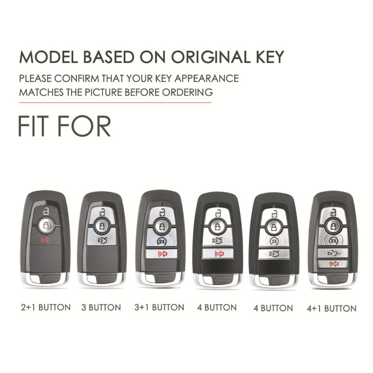 Key fob cover fit chart showing button layouts for matching original key