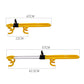 Yellow steering wheel anti-theft lock, extended rod with U-shaped grip ends