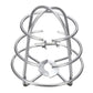 Sprinkler head guard bracket, chrome metal cage with central support crossbars