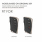 Black key fob cover set showing 3-button and 3+1 button key styles