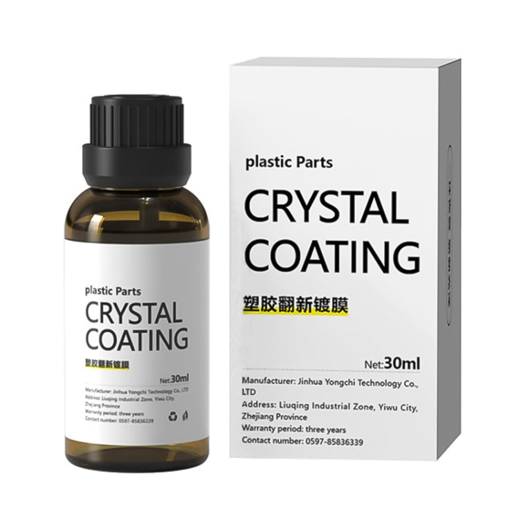 30ml plastic parts crystal coating bottle with black cap and label