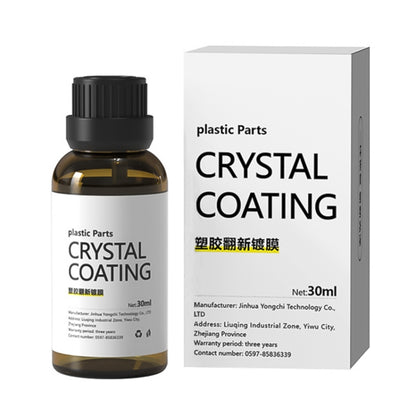 30ml plastic parts crystal coating bottle with black cap and label