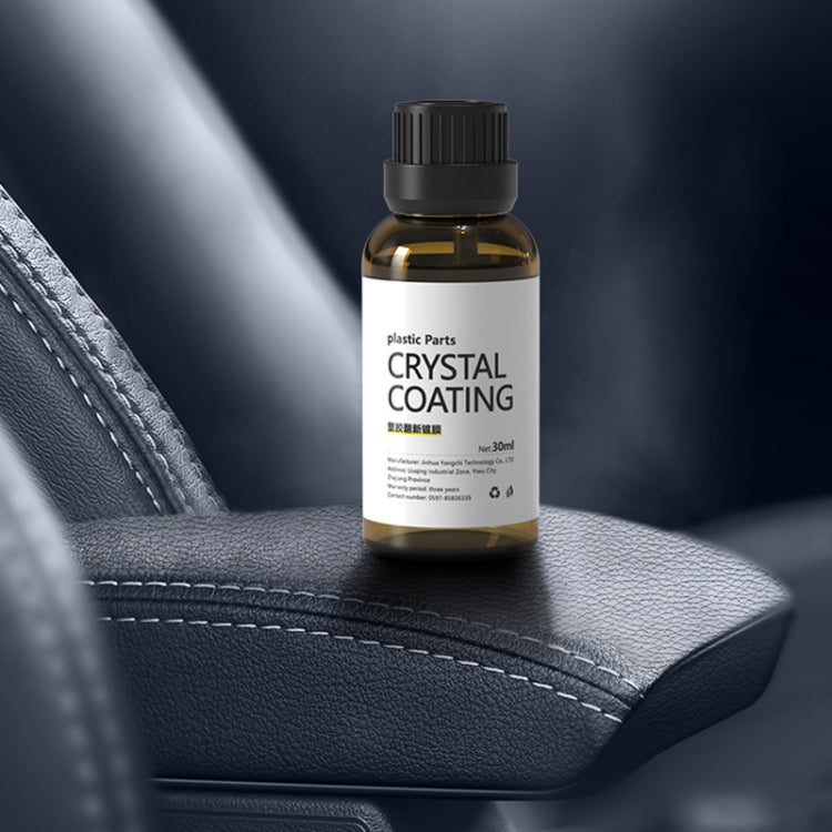 30ml crystal coating bottle on a car seat, plastic parts crystal coating