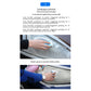 Car headlight repair instruction showing sanding polish with water spray