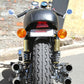 Front pair of amber LED motorcycle turn signal lamps with chrome housings and lenses