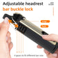 Adjustable car phone holder bracket with snap-lock buckle and telescopic arm