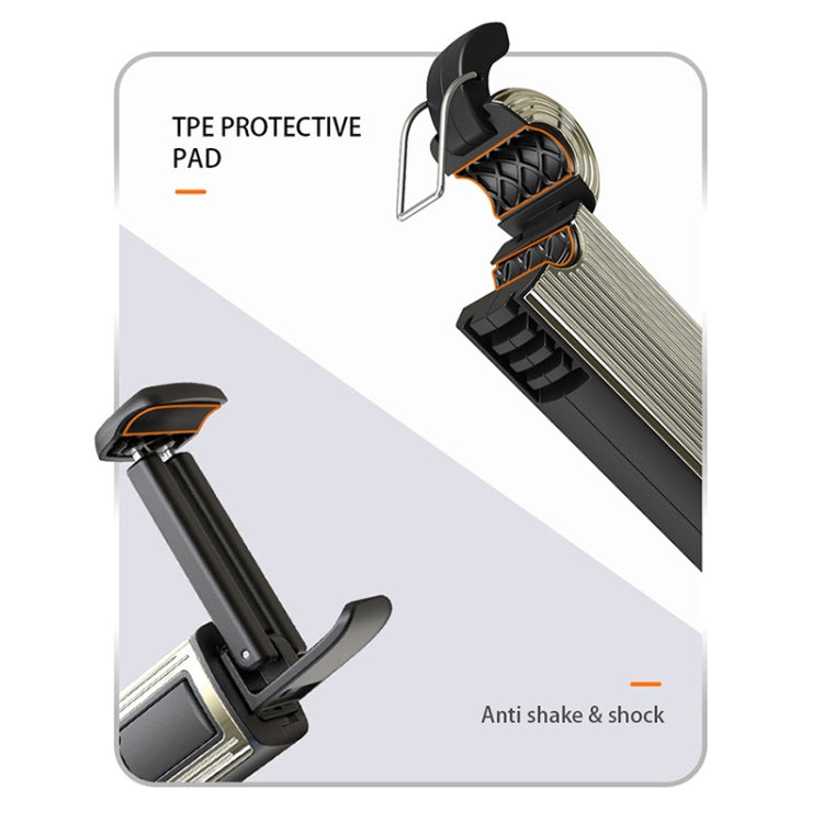Car phone holder with protective TPE pad and anti-shake clamp arms
