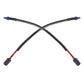 Car LED bulb extension cable pair with crossed leads, blue plugs and black sockets