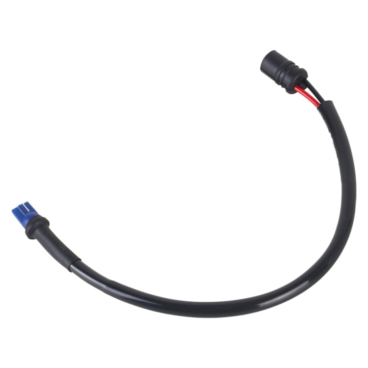 Car LED bulb extension cable with blue plug ends and red-striped wire