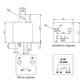 Relay wiring and installation diagram with ZL180 12V 200A layout measurements