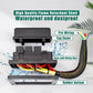 Waterproof relay box with open top cover, pre-wired harness with multicolor wires