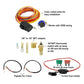 Car cooling fan thermostat kit with 3/8in NPT adaptor, color-coded wires, in-line fuses