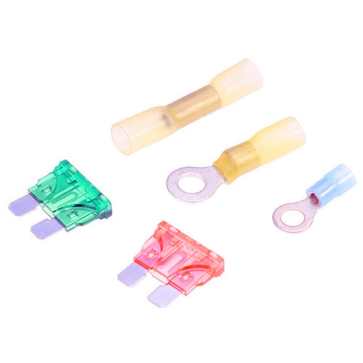 Cooling fan thermostat fuse and terminal set with insulated connectors