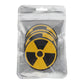 Packaged wheel hub decorative sticker, yellow and black radiation symbol