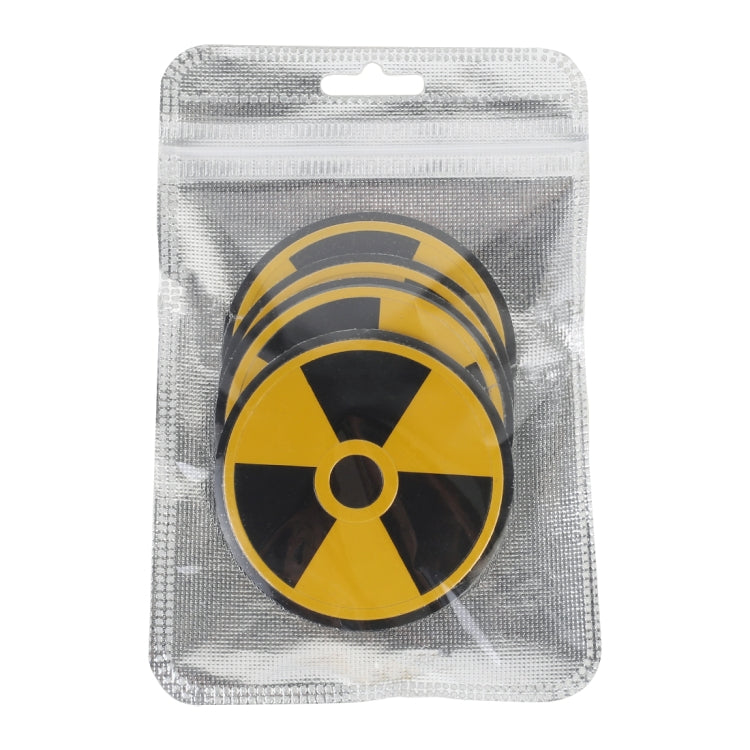 Packaged wheel hub decorative sticker, yellow and black radiation symbol