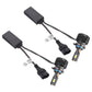 Set of two 9012 LED headlight bulbs with cooling bodies and wiring harness