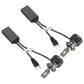 H7 LED headlight bulb set with two wiring harnesses and aluminum heat sinks