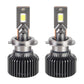 Pair of H7 LED headlight bulbs with front-facing LED chips and silver heat sinks