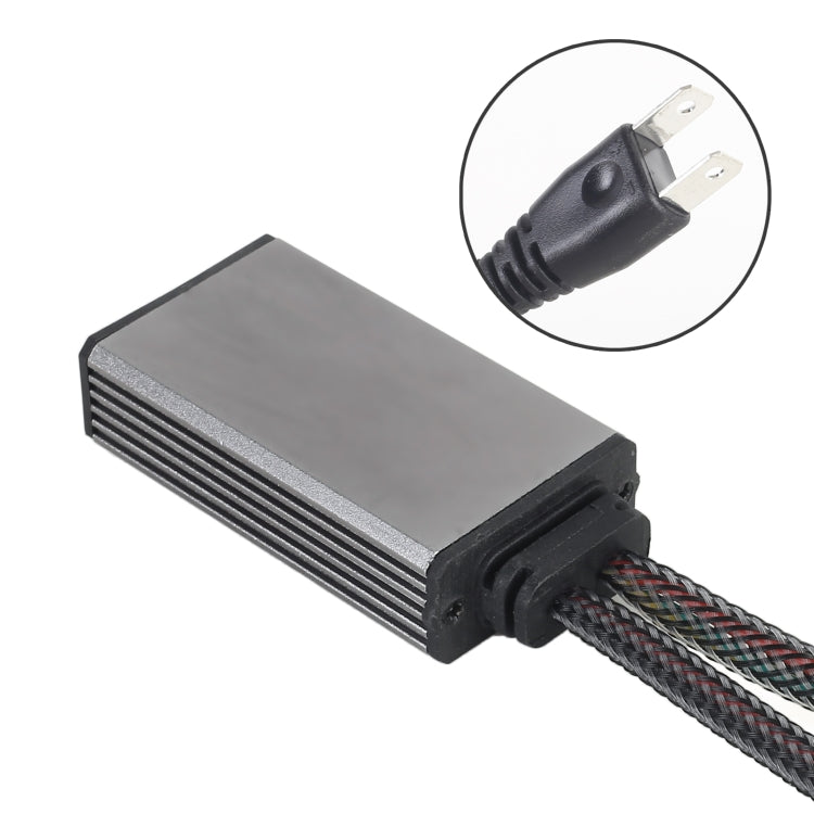 LED headlight driver module with braided cable and connector plugs