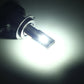 H7 LED headlight bulb shining in a headlamp housing