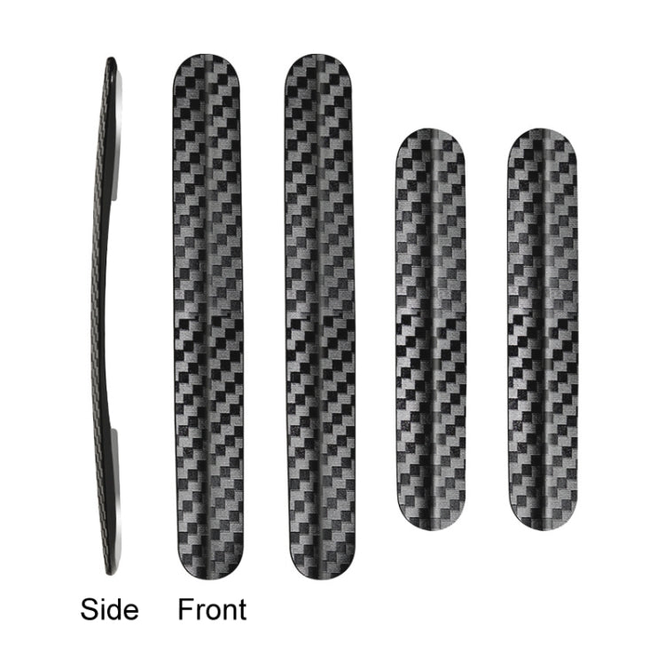Set of four carbon fiber patterned anti-collision strips for car door edges
