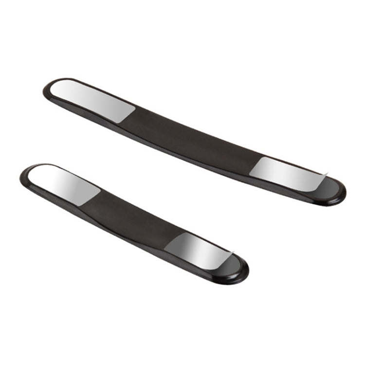 Pair of slim carbon fiber anti-collision strips with glossy clear covers