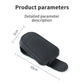 Black leather-style sun visor clip pouch for glasses storage
