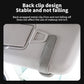 Gray leather-style sun visor clip pouch for glasses storage