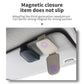 Beige and black sun visor clip holders storing glasses