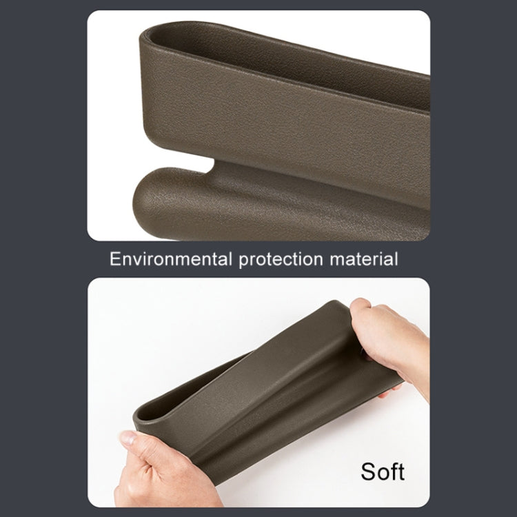 Tan car seat crevice storage box with soft-touch texture for car seat gaps