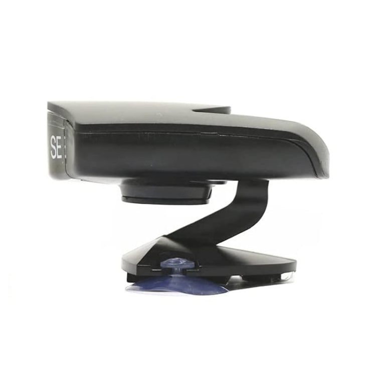 Black rotating compass ornament with top cover and suction-cup mounting
