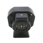Black rear connector of car inclinometer level meter with screw posts and contact pins