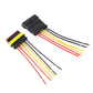 Car waterproof connector plug pair with black housings and prewired multicolored leads