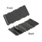 Black ribbed cup holder cover insert, front and back views