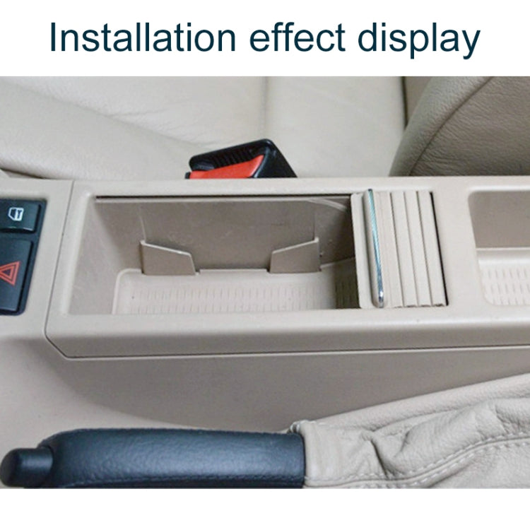 Installed cup holder cover insert in a car center console slot