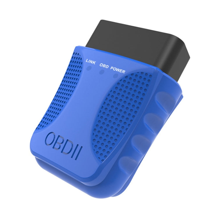 Blue OBDII Bluetooth OBD2 fault diagnosis adapter with LINK, OBD, POWER markings