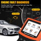 Handheld OBD2 code reader scanner with color screen and orange top housing