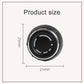 Black round knob cover with silver trim ring, approx 21mm width