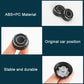 ABS+PC black audio knob cover with silver trim ring