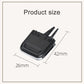 Black center air vent outlet paddle with mounting clips, product size view