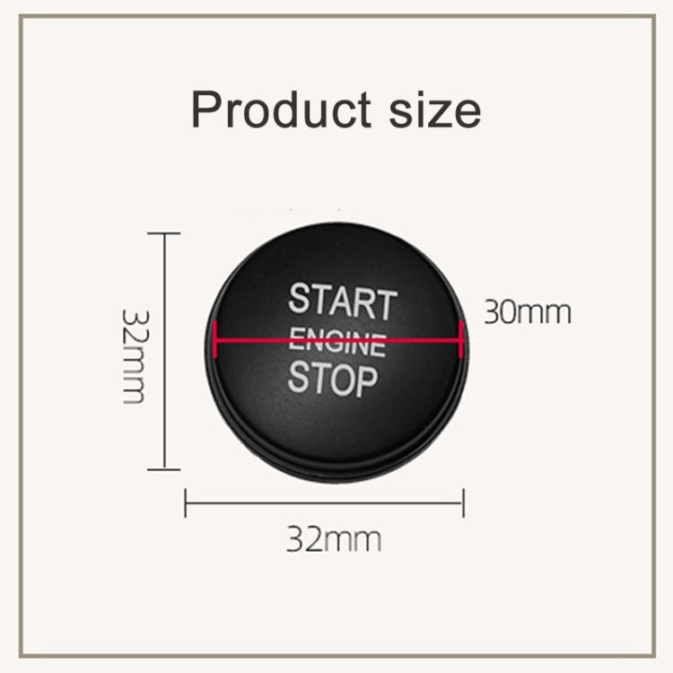 Round start/engine/stop button dimensions: 32mm diameter and 3mm height