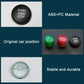 Three-color one-key start/stop engine buttons: green, red, and black